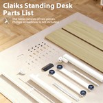 Topika Standing Desk Adjustable Height Sit Stand Desk for Home Office