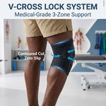 Topika - Kniee Brace, Knee Meniscus Sports Knee Guard with V-Cross Straps