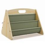 Topika Wooden Bookshelf with Handle, Kids Montessori Book Shelf