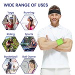 Workout Headbands - Non-Slip Sweat Athletic Hairbands - 24 x 4.5cm - 3 Pack