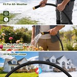 Topika - 15M Garden Hose Pipe Set, Braided TPU Water Hose For Watering