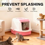 Topika Hooded Cat Litter Box with Litter Scoop, Fully Enclosed, Leak-Proof