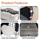 TopikaPet- Top-Load Hard-Sided Dogs, Cats Pet Travel Carrier with Iron Door
