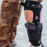 Topika Ankle Holster Calf Gun Holster Adjustable Handgun Holster with Pouch