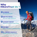 Topika 2pcs Trekking Poles Real Cork Grip External Locking Telescopic Poles