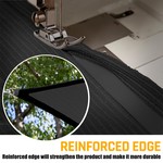 Topika Rectangle Shaded Net Shade Covering Black Sun Shade Sail for Garden
