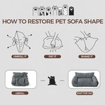 Topika Soft Supportive Pet Sofa for Dogs & Cats, Pet Bed