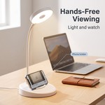 Topika - Rechargeable Desk Lamp With Phone Holder, Touch Dimmable LED Lamp