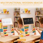 Topika 10-Row Wooden Abacus & Magnetic Board Kids Educational Toy Set