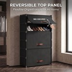 Topika - Shoe Cabinet With Doors To Close 6 Tier Shoe Storage