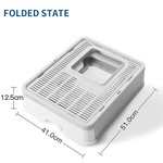 Topika Foldable Cat Litter Box with Lid & Scoop - Top Entry, Odour Control