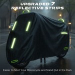 TopikaAuto - 4 Sizes Motorcycle Cover Waterproof Outdoor Heavy Duty 210D PU