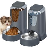 TopikaPet-Automatic Pet Feeder&Waterer,Pet Food Feeder with Stainless Steel