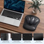 Topika - Ergonomic Mouse Pad with Keyboard Wrist Rest Support Set
