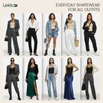 Lekkon Seamless V-Neck Shaping Bodysuit for Women Tummy-Waist-Hip Sculpting