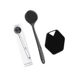 Topika - Back Scrubber for Shower, Black Silicone Body Scrubber with Handle