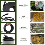 Topika - 15M Garden Hose Pipe Set, Braided TPU Water Hose For Watering