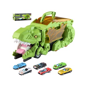 Topika Dinosaur Toy Truck for Boys, 6 Cars, Assembly Toy for Kids 3-5