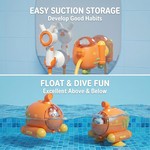 Topika Carrot Submarine Bath Spray Toy with Silicone Scrubber for Toddlers