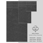 TopikaHome-8pcs Bath Towels Set, 100% Cotton, 500GSM, Large Bathroom Towels