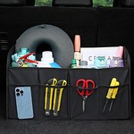 TopikaAuto - 55L Car Boot Organiser Foldable Storage Trunk Organizer-Black