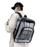 Topika - Clear Heavy Duty PVC Backpack with Reinforced Straps, Multi-Pocket