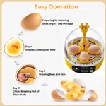 Topika 8-Egg Temperature Control Incubator with Clear Lid for Home Hatching