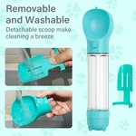 Topika 3-in-1 Dog Water Bottle with Food Bowl & Poop Shovel