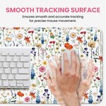 Topika Mousepad, Mouse Pads And Mouse Mats For Laptops Pink Floral Desk Pad