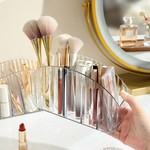 Topika - TV Remote Holder Organizer, 2pcs Clear 5-Compartment Remote Stand