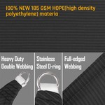 Topika Rectangle Shaded Net Shade Covering Black Sun Shade Sail for Garden