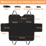 Topika Pet Car Seat Cover for Back Seat, Waterproof & Scratchproof