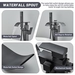 Topika Freestanding Taps Bath Filler Tub Shower Faucet With Hand Shower