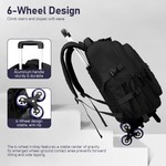 Topika Backpack with Wheels School Backpack Bookbag with 6 Wheels for Boys