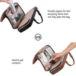 Topika - Water-resistant Travel Toiletry Bag with Hook - Multi-Compartment