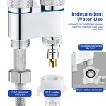 Topika 1/2" Double Switch Stainless Steel Angle Valve For All Scene, Sliver