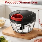 Topika-Spin Chopper Food Processor,400ml Pull-String Vegetable Chopper