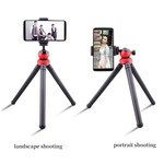 Topika Octopus & Portable Tripod with Phone Holder for Phone & Camera