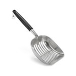 Topika Durable Stainless Steel Cat Litter Scoop with Long Handle