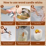 Topika - 130pcs Candle Wicks Kit with 100 Cotton & 30 Wood Wicks