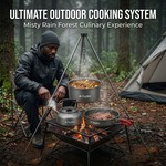 Topika 22pcs Camping Cookware Set for 4, Camp Utensils for Outdoor Cooking