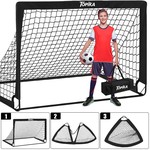 Topika Fold-Up Portable Kids Soccer Goal Set Soccer Nets for Training 2pack
