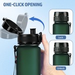 UZSPACE 1L Tritan Plastic Water Bottle Leakproof Sports Bottle BPA Free