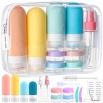 Topika Silicone Travel Bottle Set 17pcs Leakproof Travel Toiletry Container
