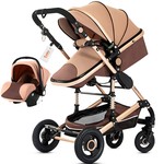 Topika Baby Travel System 3-in-1 with Car Seat, Baby Stroller for 0-36m
