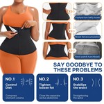 Topika Women's Sweat Waist Trainer with Zip, Double-Layer Workout Belt
