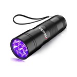 Topika Pet Urine Detector, UV Flashlight Blacklight Torch 12 LED