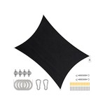 Topika Rectangle Shaded Net Shade Covering Black Sun Shade Sail for Garden