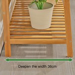 Topika Tall Indoor Plant Display Stand Rack, 4-Tier Bamboo Flower Shelf