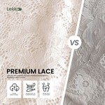 Lekkon 3 Pack Lace High-Waisted Women Panties, Silky Microfiber Underwear